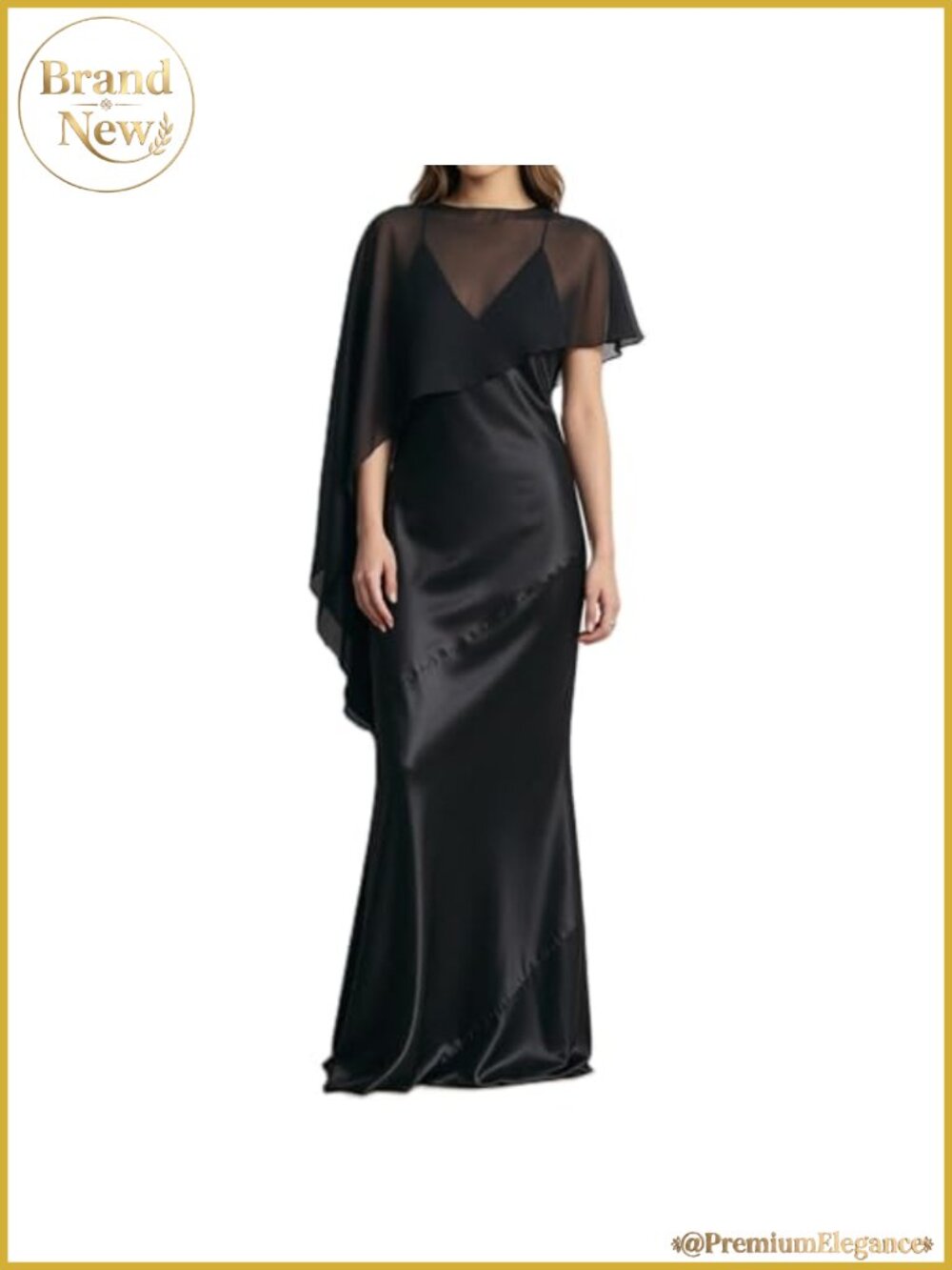Sheer Chiffon Capelet Bridal Shawl Wrap Poncho